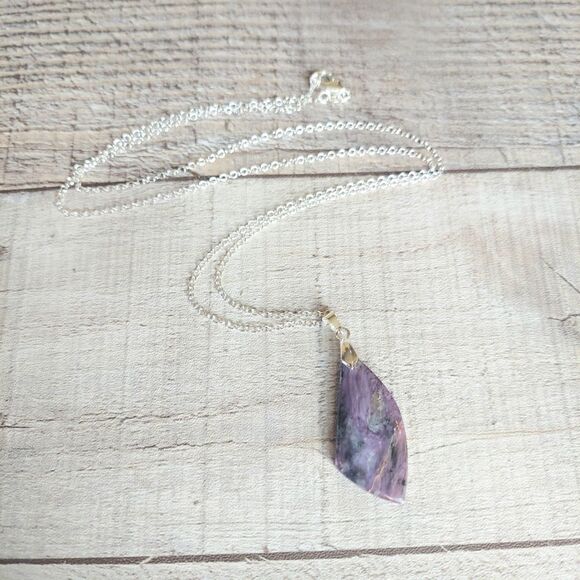 Handmade Jewelry - Natural Gemstone Charoite Necklace